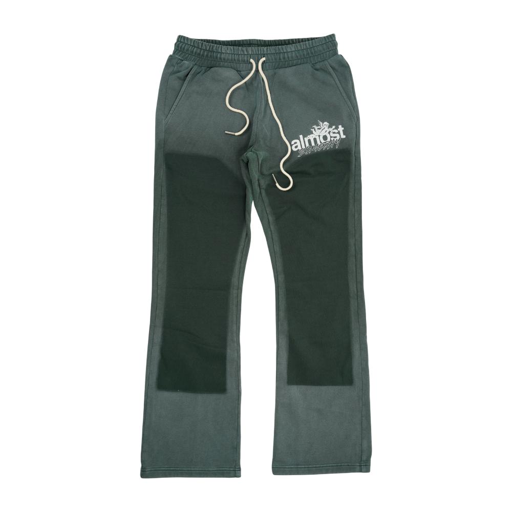 Almost Someday - Enemies Flare Bottoms Pants - Green