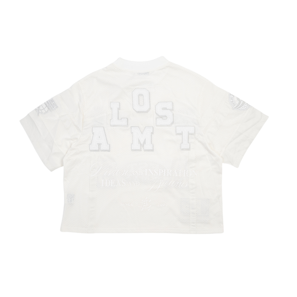 Almost Someday - Letterman Jersey Top Tee - Cream — alternate view