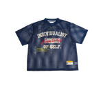 Individualist - Knowledge Heavy Box Mesh Jersey Shirt - Navy