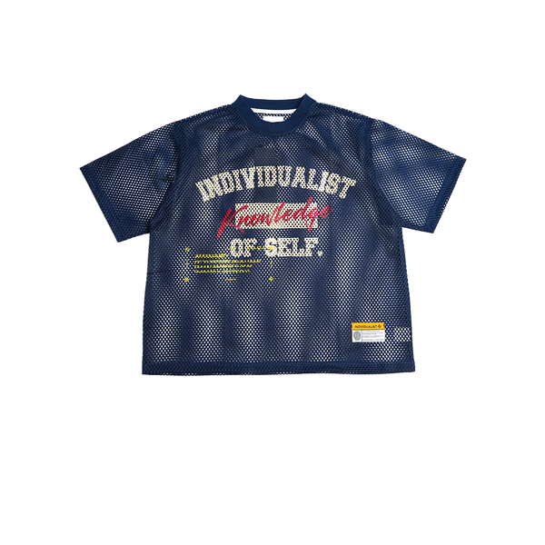 Individualist - Knowledge Heavy Box Mesh Jersey Shirt - Navy