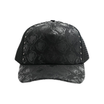 When the Smoke Clear - Studded Heart Trucker Snapback Hat - Black