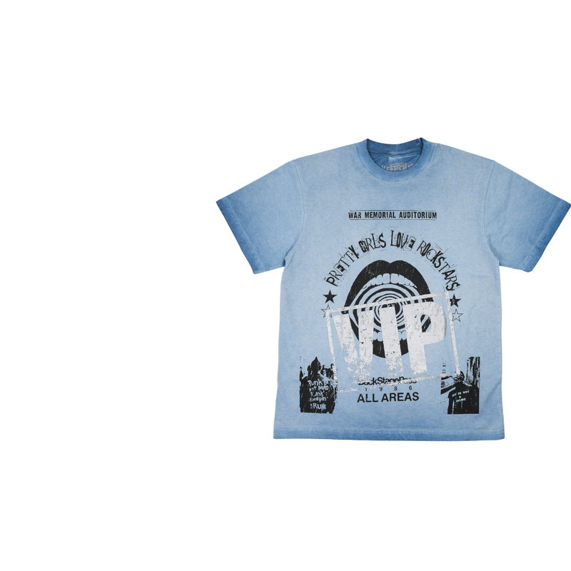 Keep Out Fake Love - Kofl - Grungy Tee - Blue Hazel Oil Wash - Blue