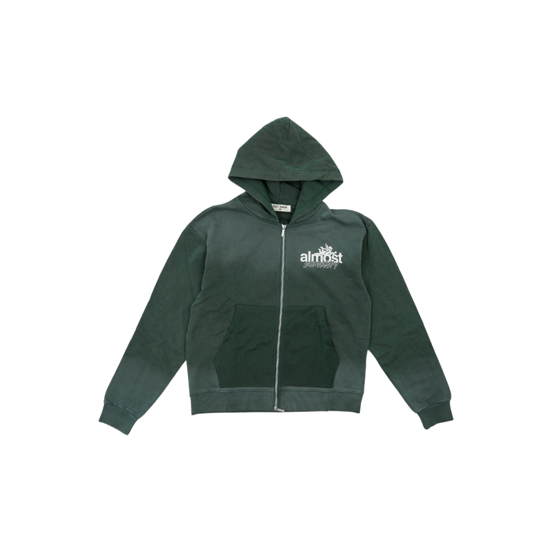 Almost Someday - Enemies Zip Hoodie - Green