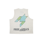 Free Refills - Charity Cut Off Tee - White