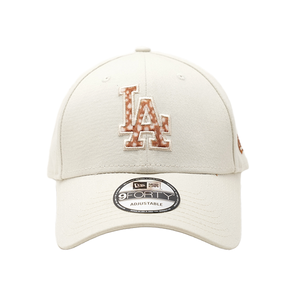 New Era - Faux Pony LA Dodger Curved Snapback Hat - Tan