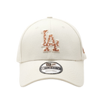 New Era - Faux Pony LA Dodger Curved Snapback Hat - Tan