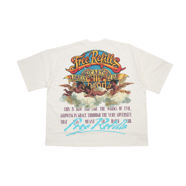 Free Refills - Lonely Hearts Tee - Cream — alternate view
