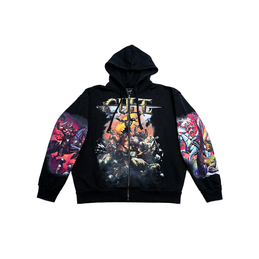 Cult of Individuality - Zip Novelty Hoody "Horseman" Sweat Pants - Black