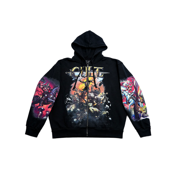 Cult of Individuality - Zip Novelty Hoody "Horseman" Sweat Pants - Black