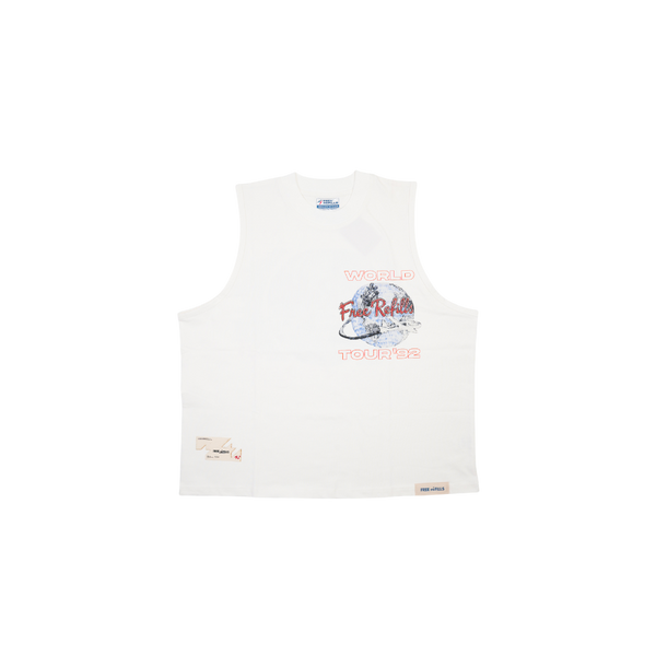 Free Refills - World Cut Off Tee - White