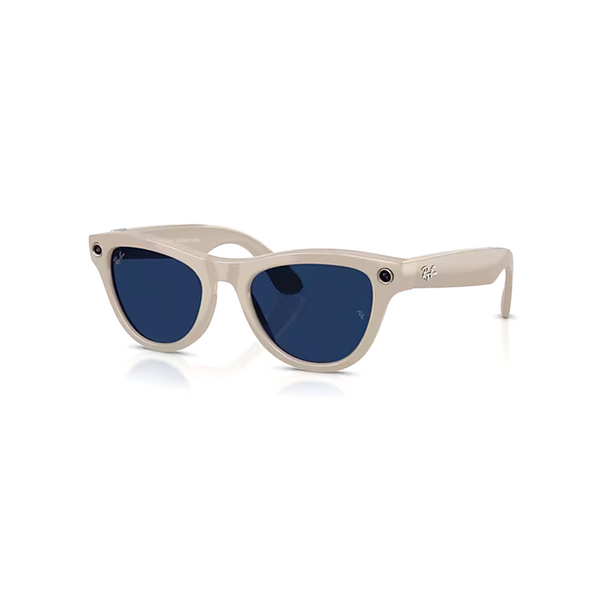 Ray-ban - Skyler - Shiny Chalky Grey W/trans Sapphire Glasses - Grey — alternate view