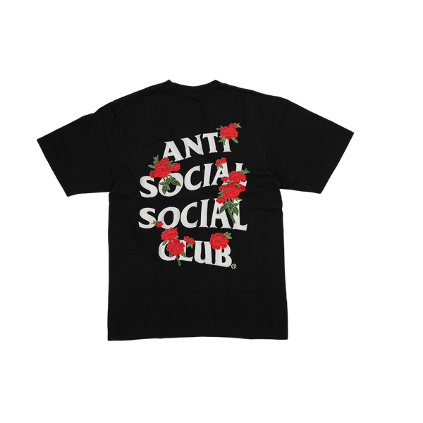 Anti Social Social Club - Assc - Embroidered Rose Kkotch Tee - Black — alternate view