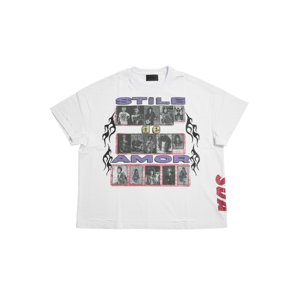 Stile De Amor - Fiamme Rock Tee Wht - White