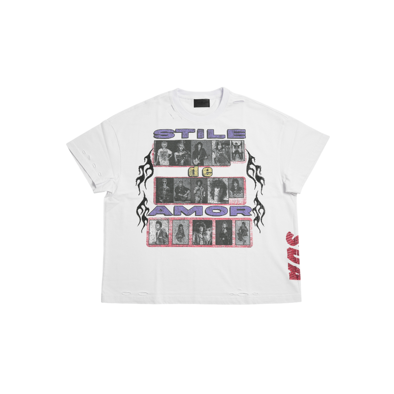 Stile De Amor - Fiamme Rock Tee Wht - White